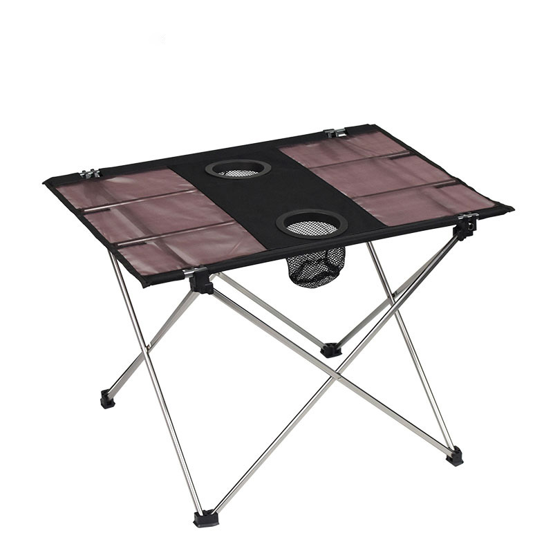 Cup Holder ပါသော ပေါ့ပါးသော Mesh Camping Table